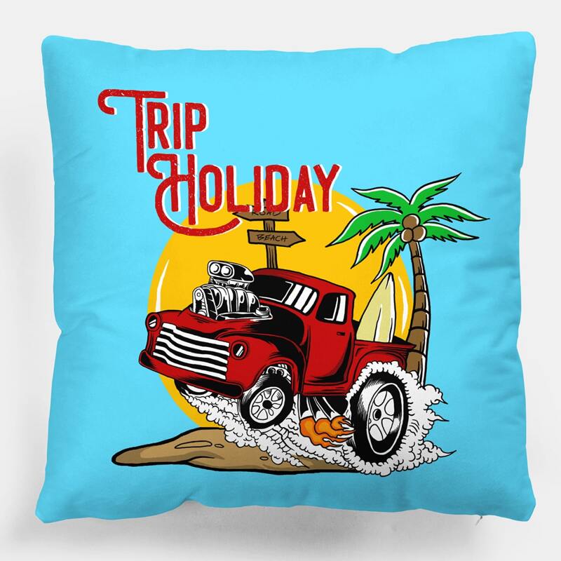 

ROMWE X Dotw.studio Graphic Cushion Cover Without Filler, Multicolor