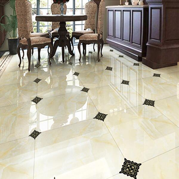 

Graphic Print Tile Diagonal Sticker, Black