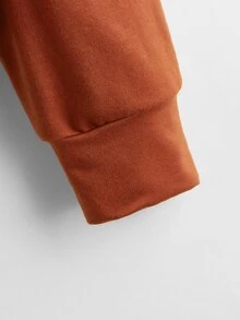 SHEIN Tröja med Utskurna Detaljer vid Axlarna och Legering - Rostad brun - Visa 4