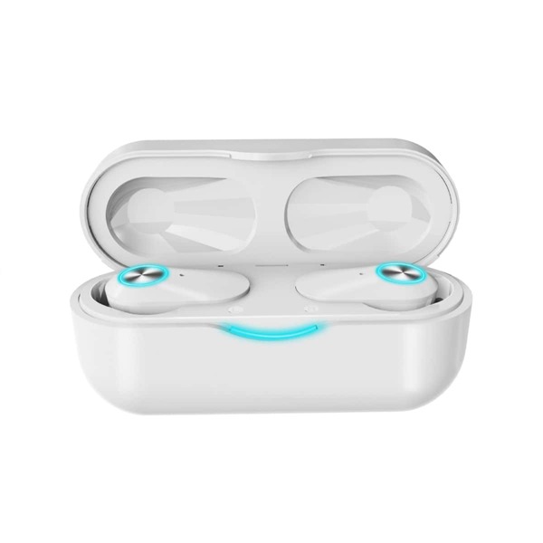 

Bluetooth-наушники с зеркальным светодиодным экраном, Белый