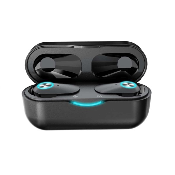 

Bluetooth-наушники с зеркальным светодиодным экраном, Чёрный