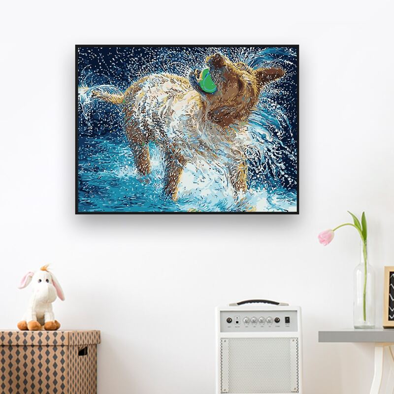 

Dog Print DIY Diamond Painting, Multicolor