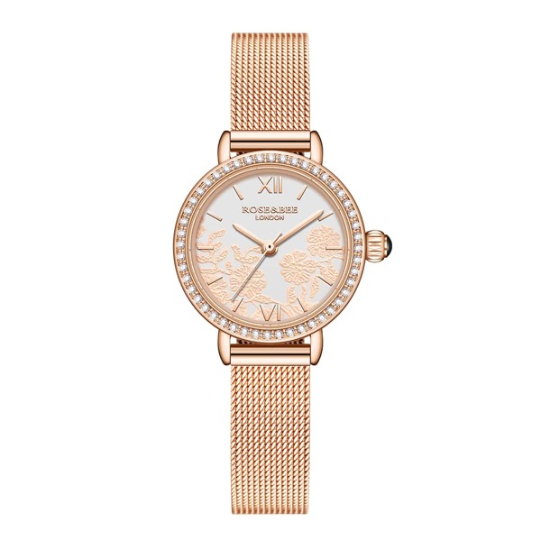 

Rhinestone Decor Mesh Strap Quartz Watch