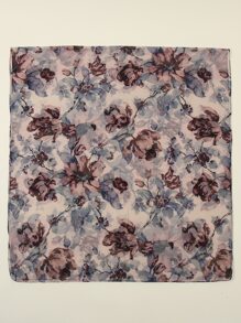 1pc Flower Print Scarf Elegant Lightweight For Casual Weekend Wear Winter Fall Valentine's Day