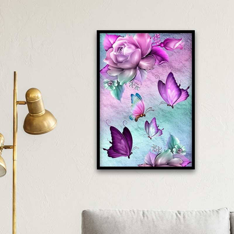 

Butterfly Print DIY Diamond Painting, Multicolor