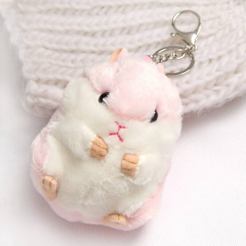 

Cartoon Animal Charm Keychain, Baby pink