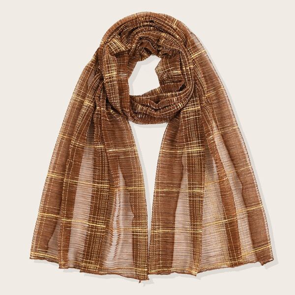 

1pc Plaid Scarf, Multicolor