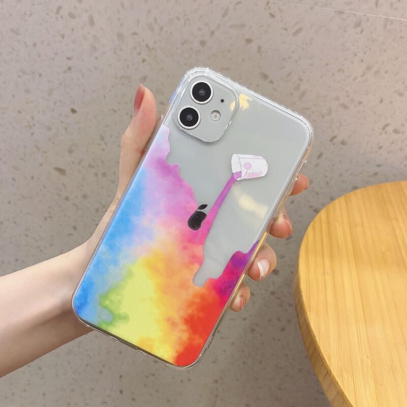 

1pc Colorful Phone Case, Multicolor