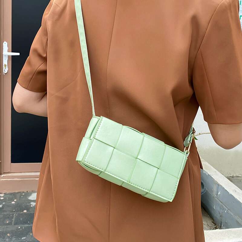 

Woven Crossbody Bag, Green