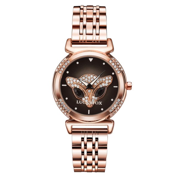 

Rhinestone Decor Fox Dial Quartz Watch