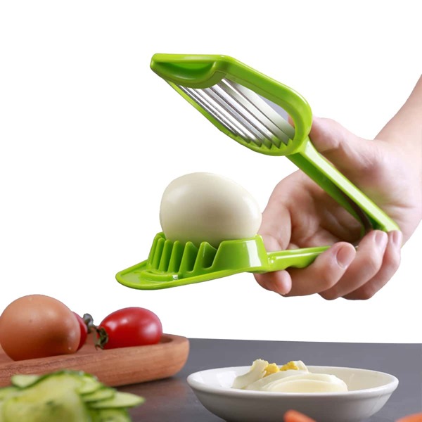 

1pc Manual Egg Cutter, Green