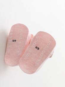 1 Paar Baby Socken mit Schleife Dekor & 1 Stück Haarband - Pink - Übersicht 5