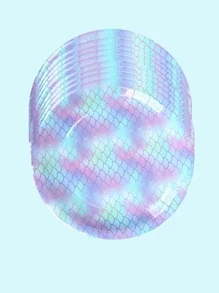 8入組魚鱗圖案一次性盤子 - 彩色 - 查看 3