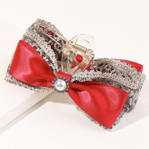 

Faux Pearl Decor Hair Claw, Multicolor
