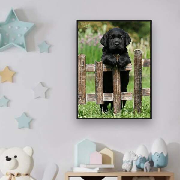 

Dog Print DIY Diamond Unframed Painting, Multicolor