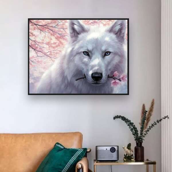 

Wolf Print Diamond Painting Without Frame, Multicolor