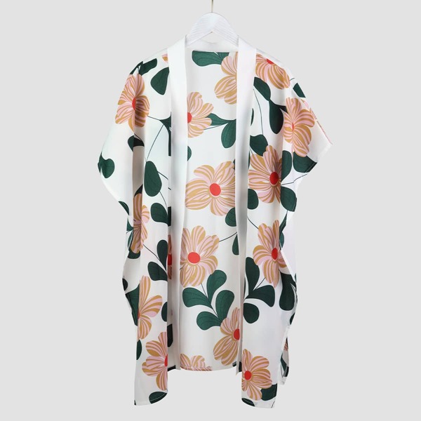 

Flower Print Shawl, Multicolor