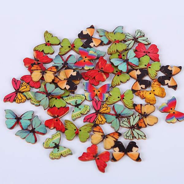 

50pcs DIY Butterfly Decoration, Multicolor