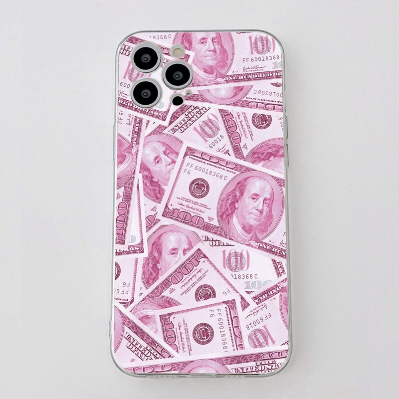 

1pc Dollar Graphic Phone Case, Multicolor