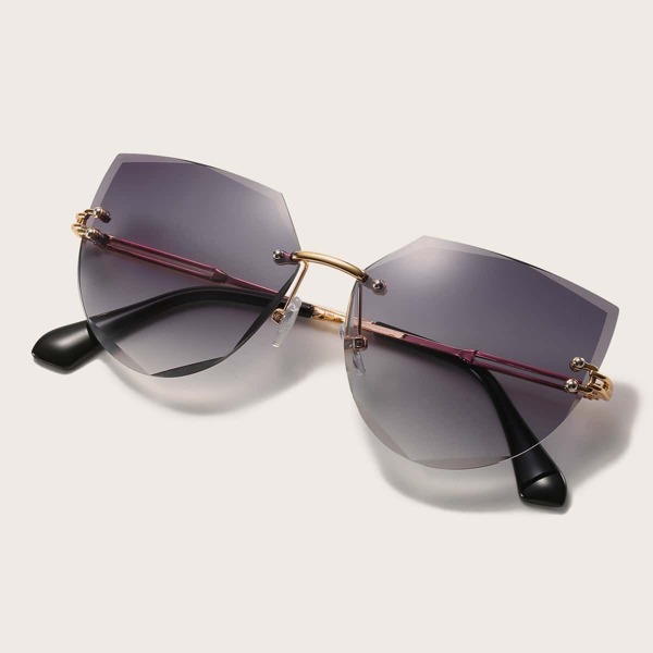 

Irregular Lens Rimless Sunglasses