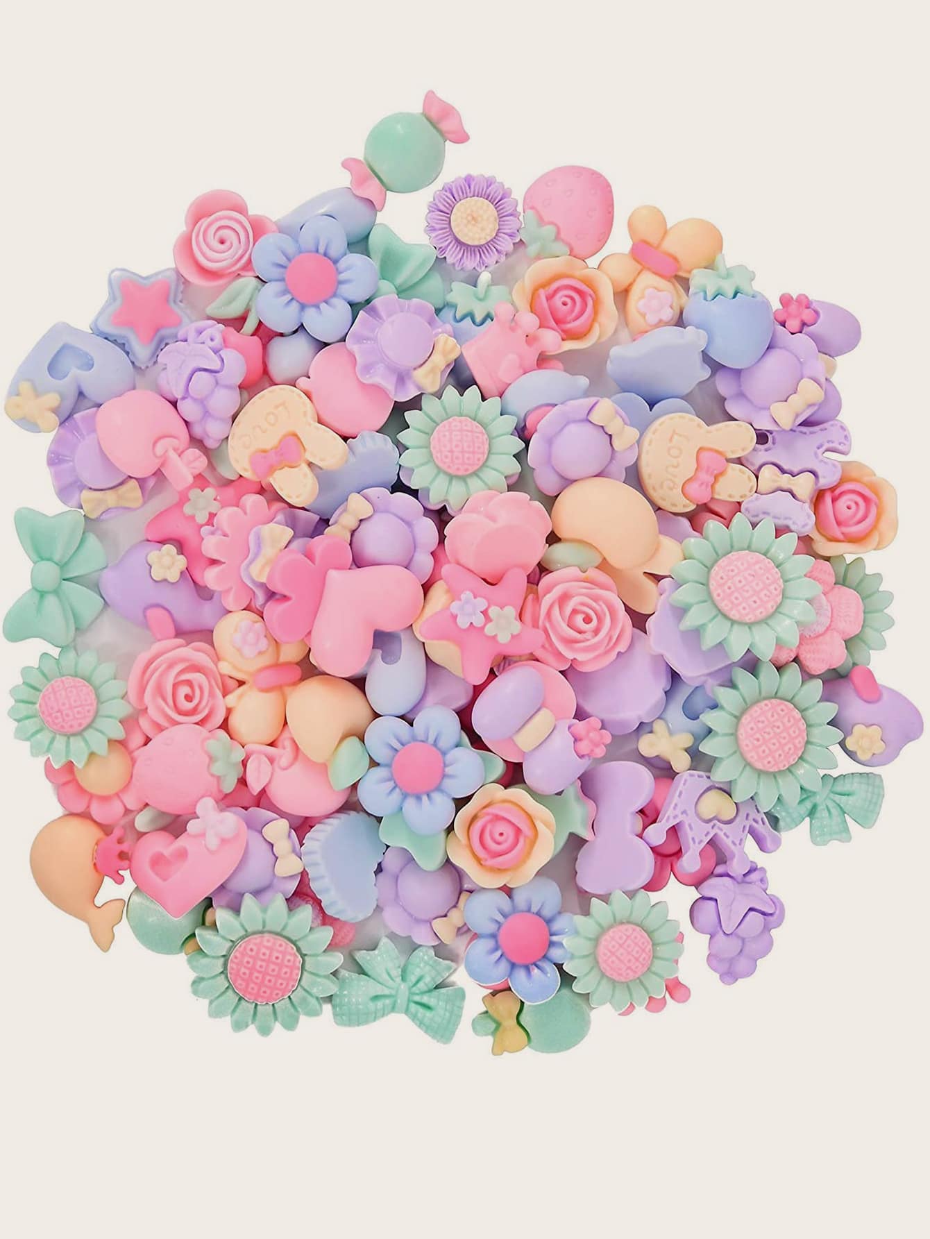 30 cái trang trí hoa tự làm - Nhiều màu - Xem 1