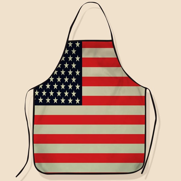 

Flag Print Apron, Multicolor