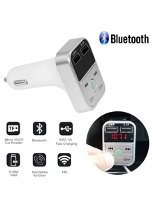 多功能發射器MP3播放機車載充電器 - 銀色 - 查看 5