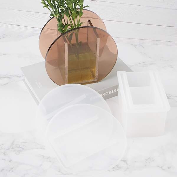 

3pcs Vase Design Epoxy Mold, White