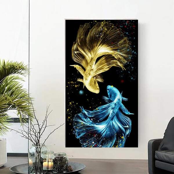 

Fish Print Diamond Painting Without Frame, Multicolor