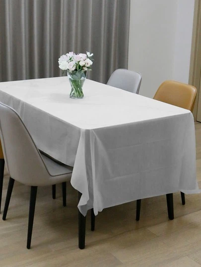 1pcSolidColorDisposableTablecloth - Top SHEIN