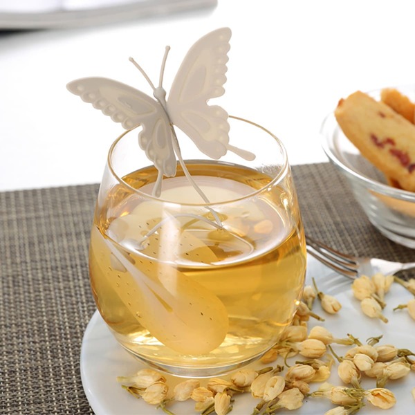 

1pc Random Color Butterfly Tea Filter, Multicolor