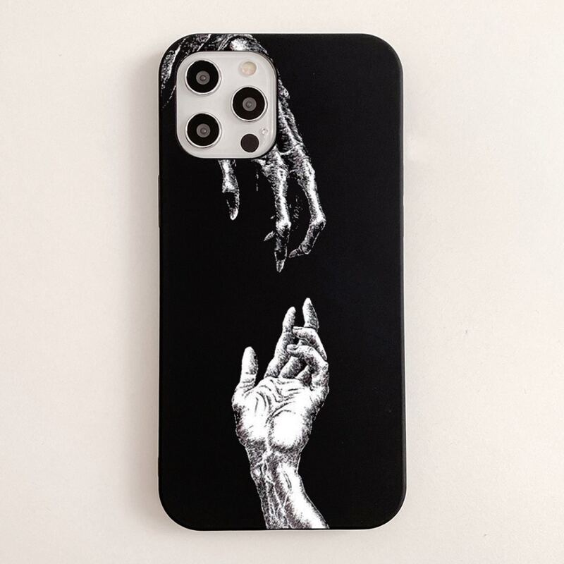 

1pc Figure Graphic Phone Case, Black