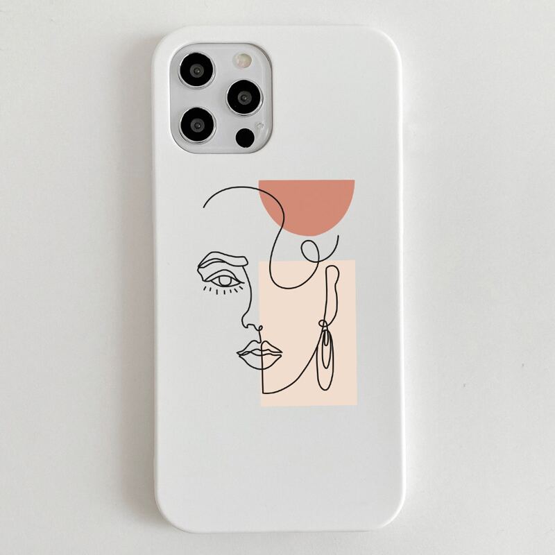

1pc Figure Graphic Phone Case, White