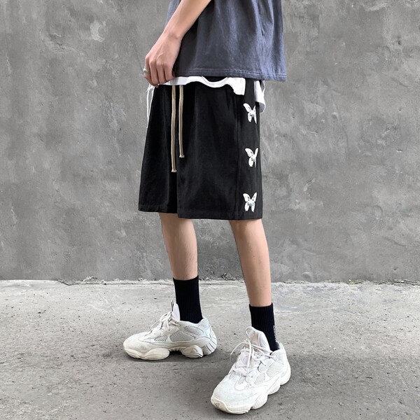 

Guys Butterfly Graphic Shorts, Black