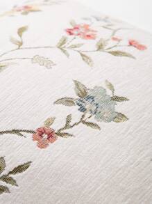 1pc Jacquard Flower Cushion Cover Without Filler - Multicolor - View 3