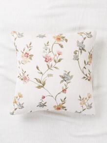 1pc Jacquard Flower Cushion Cover Without Filler - Multicolor - View 4