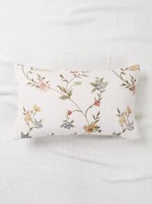 1pc Jacquard Flower Cushion Cover Without Filler - Multicolor - View 7