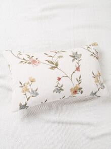 1pc Jacquard Flower Cushion Cover Without Filler - Multicolor - View 8