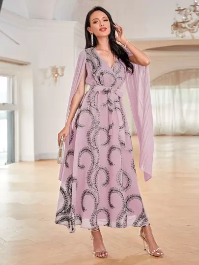 Al Najma 派對腰帶 百褶 交叉植物土耳其長衫&阿拉伯傳統長衫