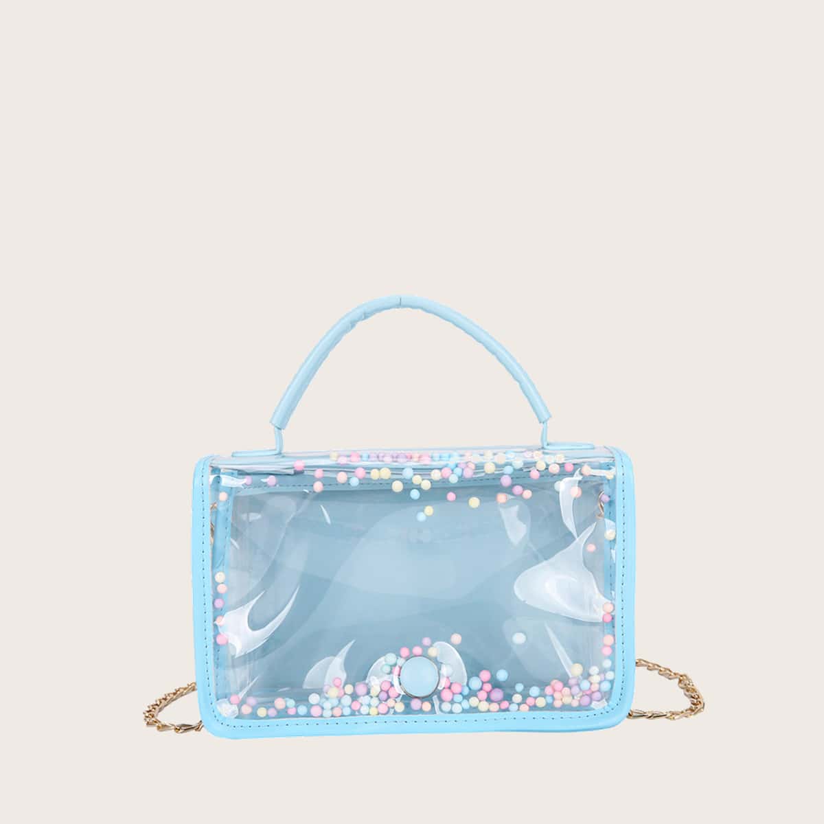 

Clear Satchel Bag, Blue