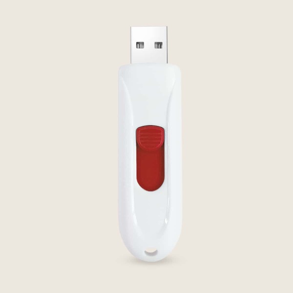 

Portable Telescopic Design USB Flash Drive, White