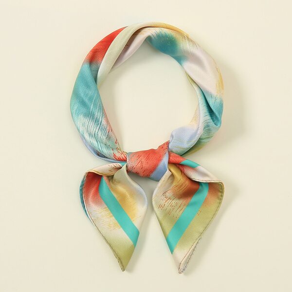 

1pc Graphic Scarf, Multicolor