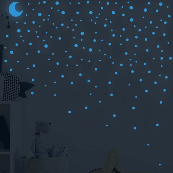 

Moon & Dot Kids Glow Sticker, Blue