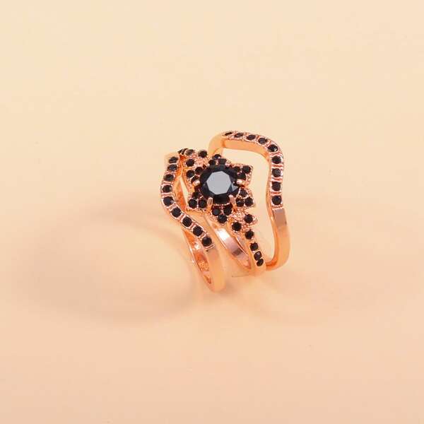 

Zircon Decor Ring, Rose gold