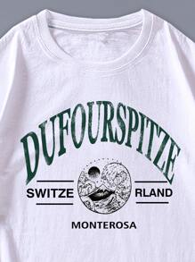 Aesthetic Post--Men Letter Graphic Tee - White - View 5