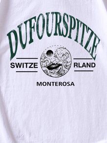 Aesthetic Post--Men Letter Graphic Tee - White - View 6