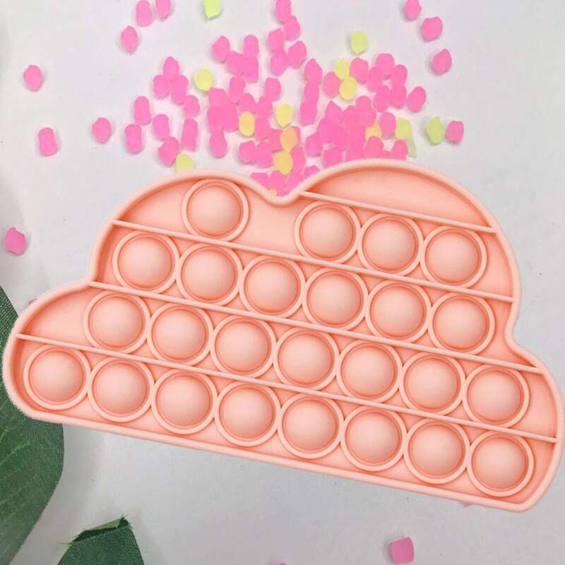 

Cloud Shaped Push Bubble Toy, Baby pink