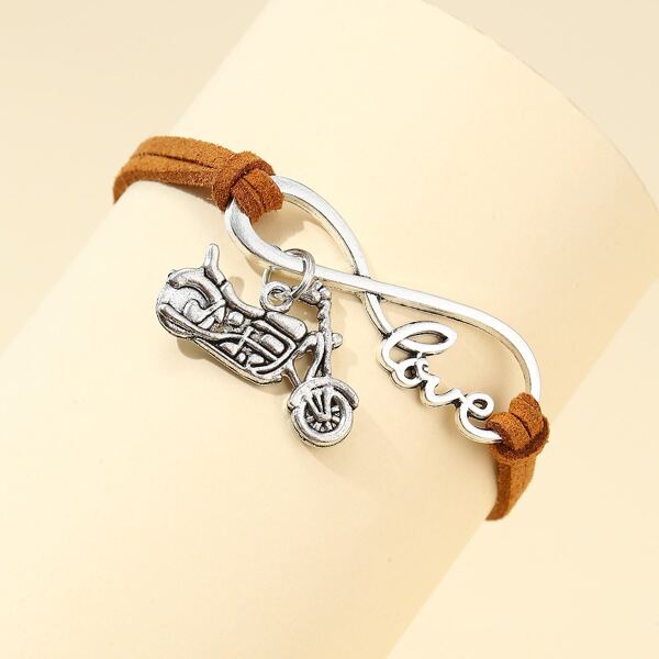 

Letter Detail Bracelet, Brown
