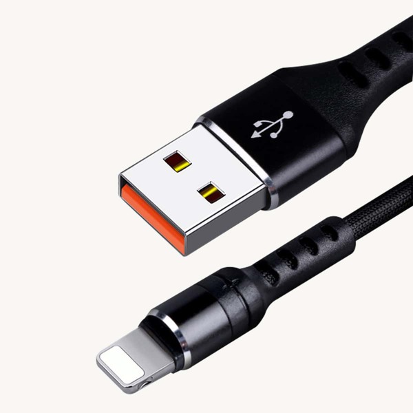 

1M Fast Charging Braided Data Cable For iPhone, Black