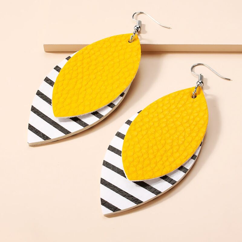 

Striped Water Drop Earrings, Multicolor